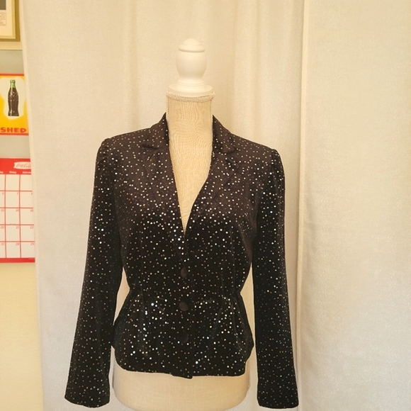 & Other Stories Sequined Velvet Hourglass Blazer - Picture 6 of 13